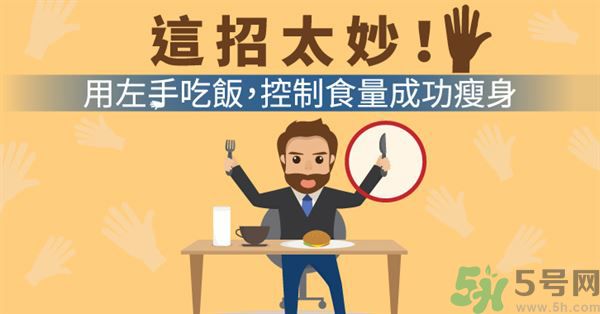 用左手吃飯可以控制食量嗎？可以達到減肥的效果嗎?