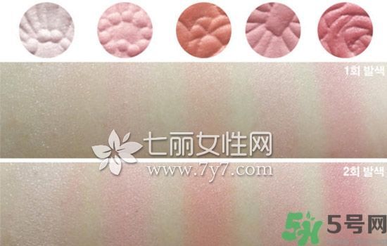 canmake花瓣腮紅色號(hào)對(duì)比圖？canmake五色花瓣腮紅試色