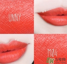 unny啞光唇膏筆色號 unny啞光旋轉(zhuǎn)口紅試色