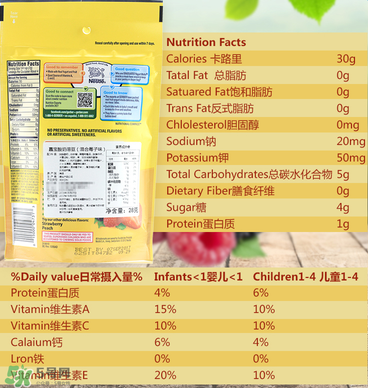 嘉寶溶豆成分如何？嘉寶溶豆成分表