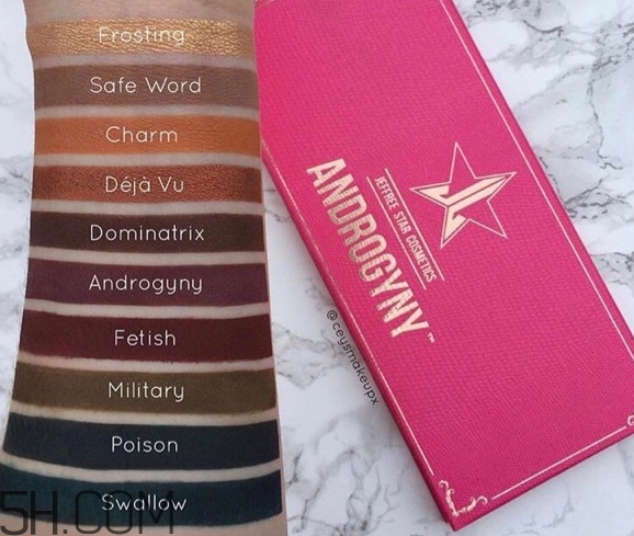 jeffree star androgyny眼影盤色號_試色圖