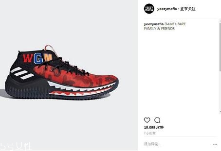 bape與adidas dame 4聯(lián)名有哪幾款_多少錢？