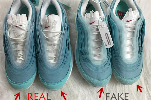 耐克air max 97萬(wàn)花筒真假對(duì)比 am97萬(wàn)花筒真假鑒定