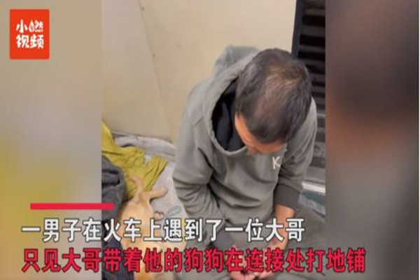 男子帶小狗回家過年在火車上打地鋪 火車要提前多久進(jìn)檢票口